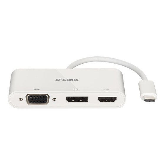 USB Hub D-Link 3-in-1 USB-C HDMI VGA DP P/N: DUB-V310