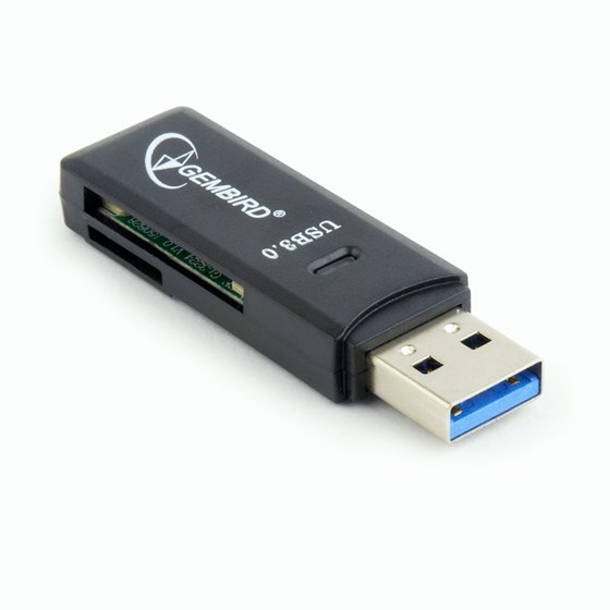 Gembird Compact USB 3.0 SD card reader, blister P/N: GEM-UHB-CR3-01 