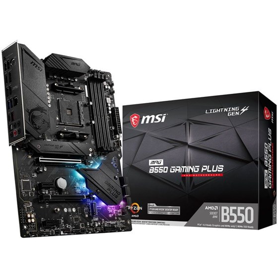 Matična ploča MSI, MPG B550 Gaming Plus, AMD B550, Socket AM4, ATX, DDR4