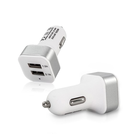 Adapter Auto punjač USB 2x USB 2.1A + 1A Bijeli (bez kabela) P/N: 33091041