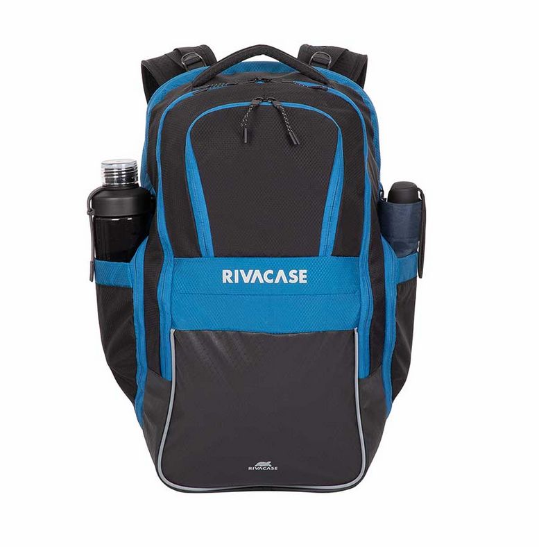 Ruksak za laptop RivaCase do 17.3" Mercantour 5265 black/blue 30L Laptop backpack