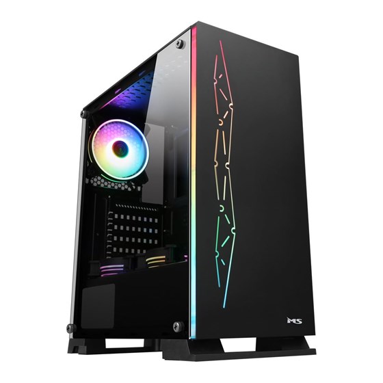 Kućište MS Armor V320, Midi tower, kaljeno staklo, bez napajanja, ATX, crno