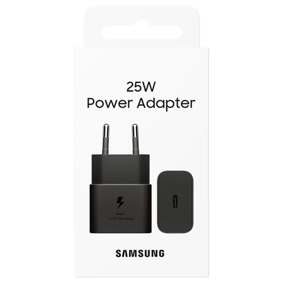 Punjač Samsung T2510 25W, USB-C, Crni, Bez Kabela, EP-T2510NBEGEU
