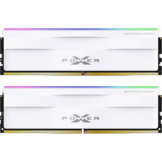 Memorija za PC, 64GB (2x 32GB) DDR5 6000 MT/s, Silicon Power XPOWER Zenith, RGB,  CL30, White, SP064GXLWU60AFDH