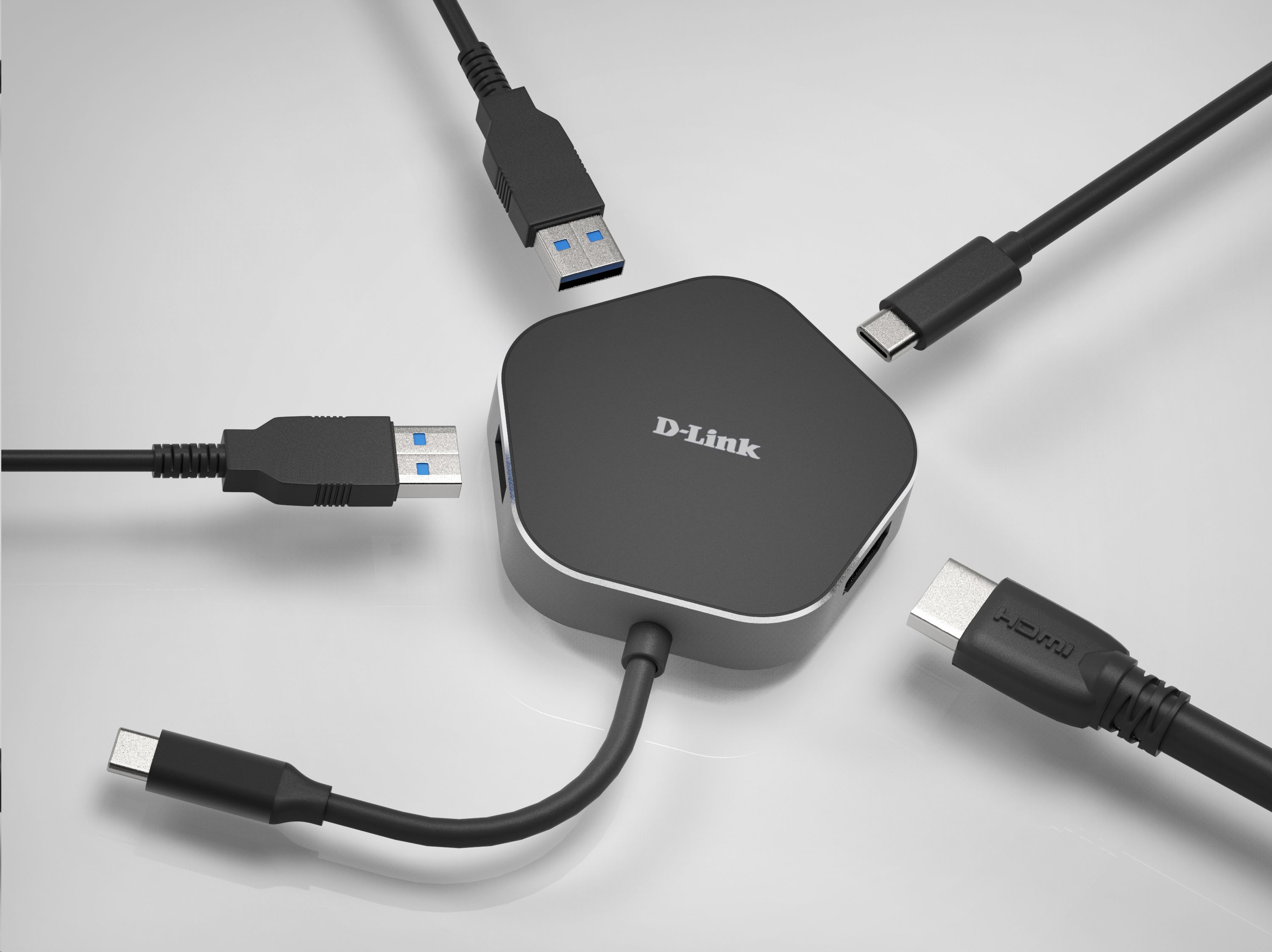 D-Link HUB USB-C 4-u-1 2×USB3.0, 1×HDMI, 1×USB-C PD 60W P/N: DUB-M420