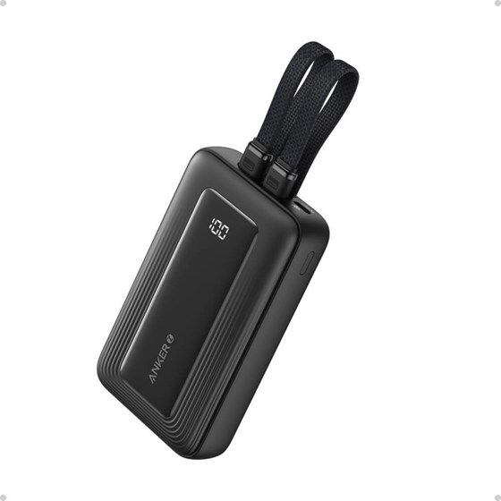Anker Zolo Powerbank 20.000mAh, 30W sa ugrađenim USB-C + Lightning kablovima, crni