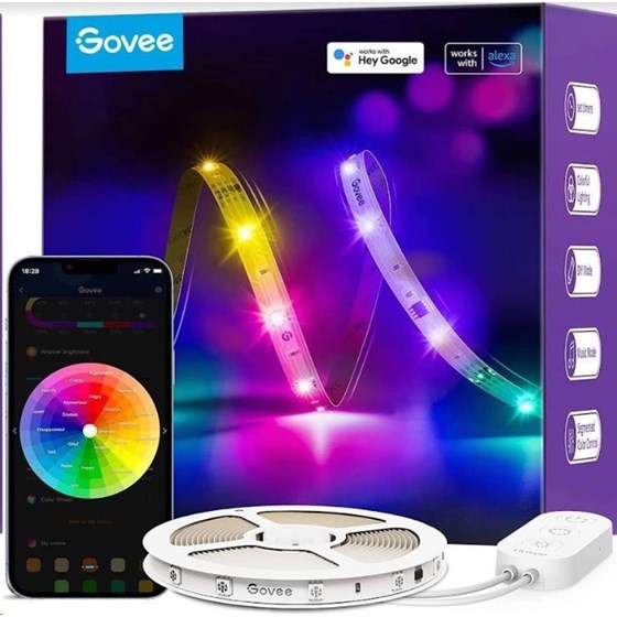 LED set Govee RGBIC Basic, Wi-Fi, Bluetooth, IP 20, 10m , H618C