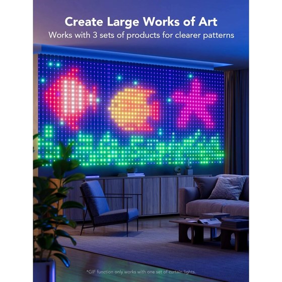 LED traka Govee zavjesa RGB, Wi-Fi, Bluetooth, IP44/IP65, 1.5x2m , H70B1