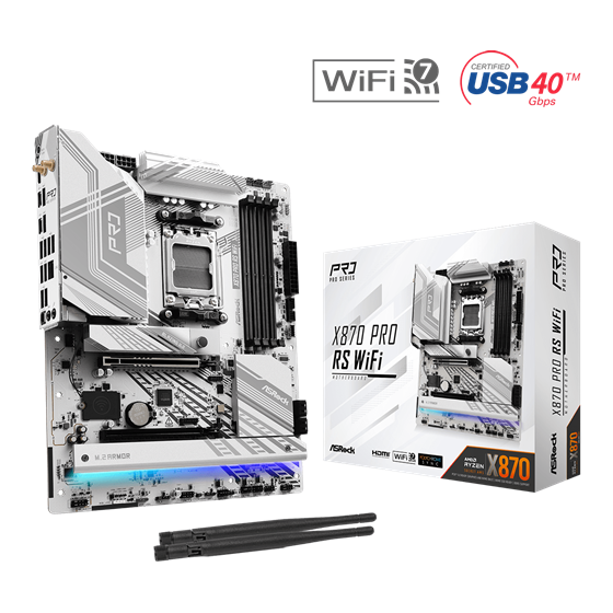 Matična ploča ASRock X870 PRO RS WIFI, AMD X870, AM5, ATX, DDR5