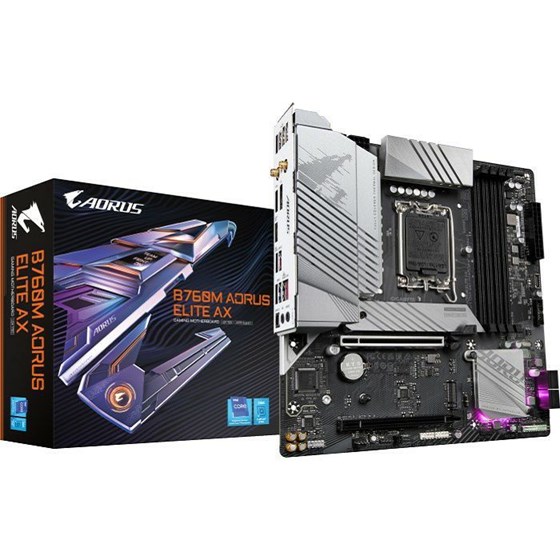 Matična ploča Gigabyte B760M AORUS ELITE AX, Intel B760, Socket 1700, mATX, DDR5