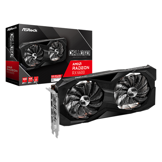 Grafička kartica ASRock, AMD Radeon RX 6600 Challenger, 8GB GDDR6, 1x HDMI, 3x DisplayPort, RX6600 CLD 8G