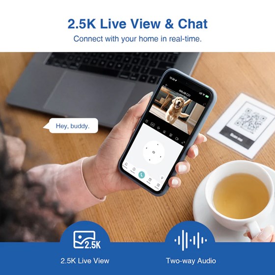 Imilab C21 Smart WiFi sigurnosna kamera, unutarnja, 2.5K, 4MP, IR, Mi Home/Xiaomi, Alexa & Google Assistant