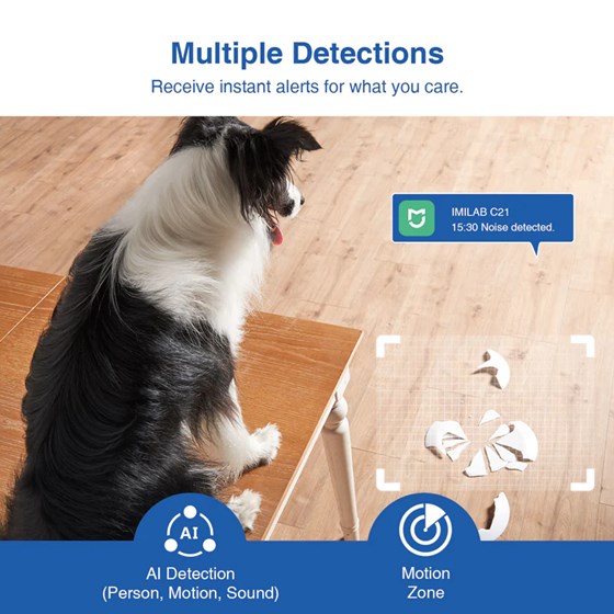 Imilab C21 Smart WiFi sigurnosna kamera, unutarnja, 2.5K, 4MP, IR, Mi Home/Xiaomi, Alexa & Google Assistant