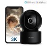 Imilab C22 Smart WiFi 6 sigurnosna kamera, unutarnja, 3K, 5MP, Color Night Vision, IR, Mi Home/Xiaomi, Alexa & Google Assistant, crna (bez adaptera)