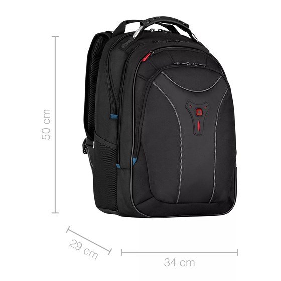 Ruksak za laptope do 17" Wenger Carbon Crni