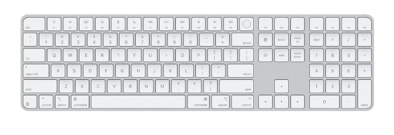 Apple Magic Keyboard with Touch ID and Numeric Keypad for Mac models with Apple silicon - Croatian - White Keys