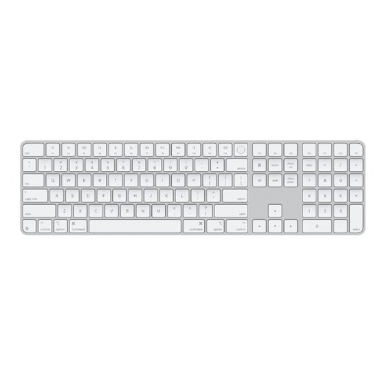 Apple Magic Keyboard with Touch ID and Numeric Keypad for Mac models with Apple silicon - Croatian - White Keys