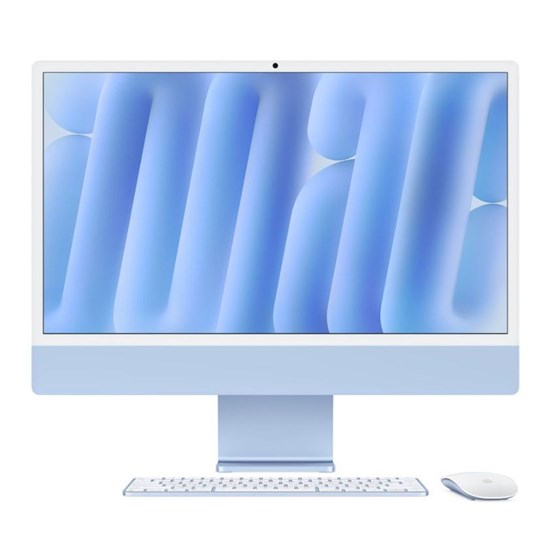 Apple 24-inch iMac with Retina 4.5K display, Apple M4 chip with 10-core CPU and 10-core GPU, 24GB, 512GB SSD - Blue