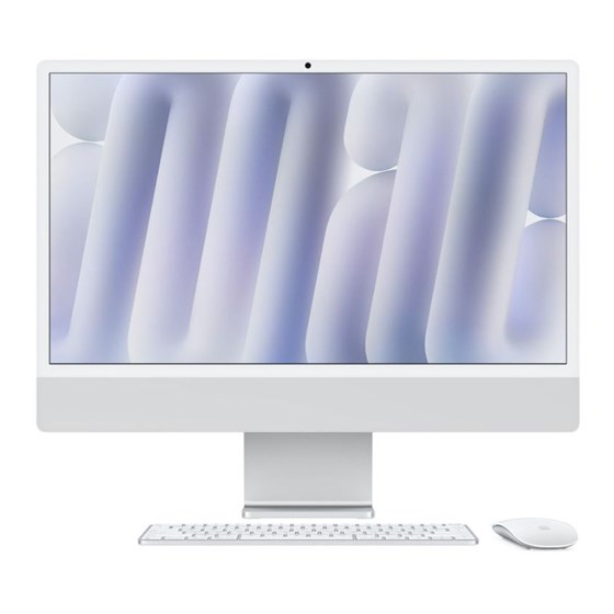 Apple 24-inch iMac with Retina 4.5K display, Nano-texture glass, Apple M4 chip with 10-core CPU and 10-core GPU, 256GB SSD, 16GB - Silver