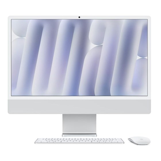 Apple 24-inch iMac with Retina 4.5K display, Apple M4 chip with 8-core CPU and 8-core GPU, 16GB, 256GB SSD - Silver
