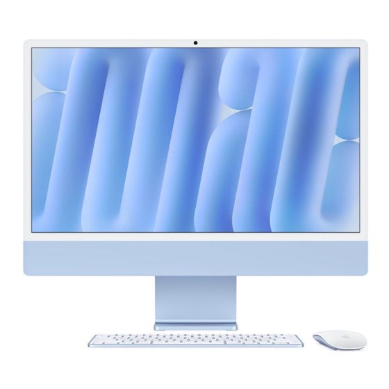 Apple 24-inch iMac with Retina 4.5K display, Apple M4 chip with 8-core CPU and 8-core GPU, 16GB, 256GB SSD - Blue