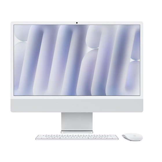 Apple 24-inch iMac with Retina 4.5K display, Apple M4 chip with 10-core CPU and 10-core GPU, 16GB, 256GB SSD - Silver