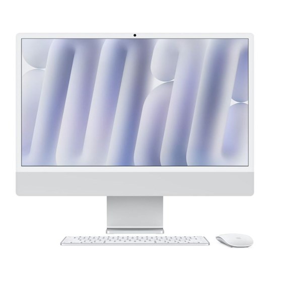 Apple 24-inch iMac with Retina 4.5K display, Apple M4 chip with 10-core CPU and 10-core GPU, 16GB, 512GB SSD - Silver