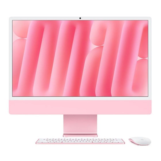 Apple 24-inch iMac with Retina 4.5K display, Apple M4 chip with 10-core CPU and 10-core GPU, 16GB, 256GB SSD - Pink