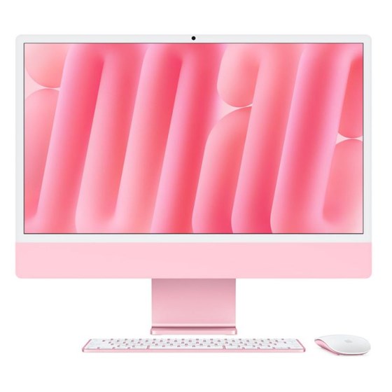 Apple 24-inch iMac with Retina 4.5K display, Apple M4 chip with 10-core CPU and 10-core GPU, 16GB, 512GB SSD - Pink
