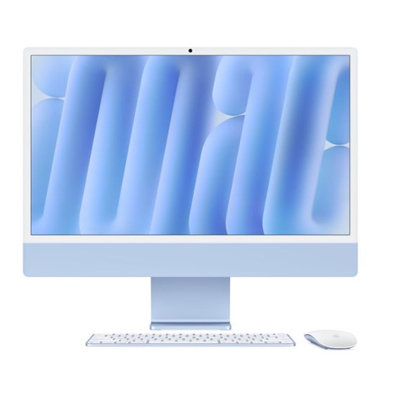 Apple 24-inch iMac with Retina 4.5K display, Apple M4 chip with 10-core CPU and 10-core GPU, 24GB, 512GB SSD - Blue