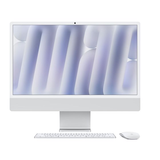Apple 24-inch iMac with Retina 4.5K display, Nano-texture glass, Apple M4 chip with 10-core CPU and 10-core GPU, 256GB SSD, 16GB - Silver