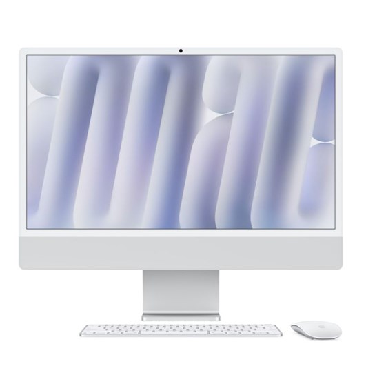 Apple 24-inch iMac with Retina 4.5K display, Apple M4 chip with 10-core CPU and 10-core GPU, 16GB, 512GB SSD - Silver