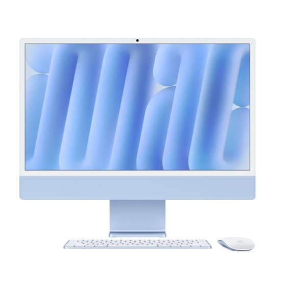 Apple 24-inch iMac with Retina 4.5K display, Apple M4 chip with 10-core CPU and 10-core GPU, 16GB, 512GB SSD - Blue