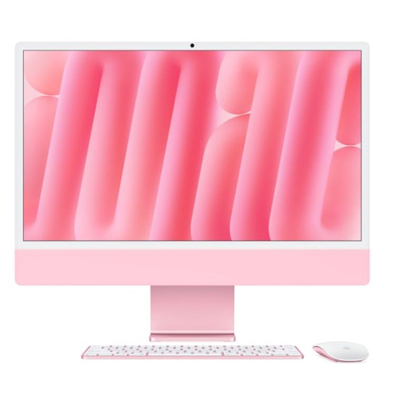 Apple 24-inch iMac with Retina 4.5K display, Apple M4 chip with 10-core CPU and 10-core GPU, 16GB, 256GB SSD - Pink