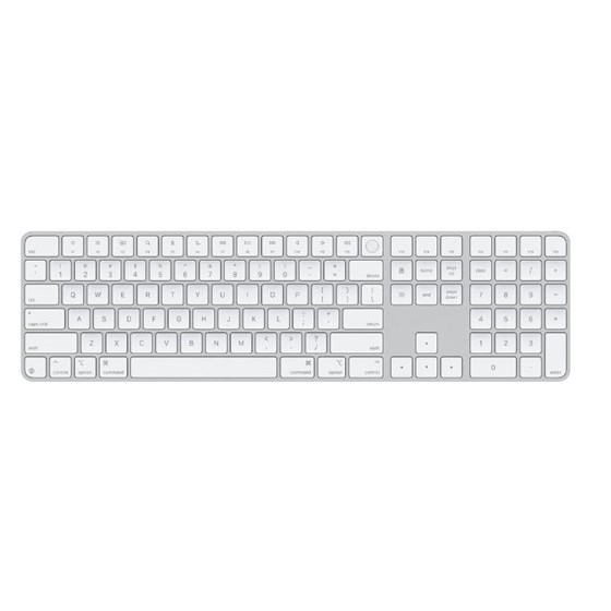 Apple Magic Keyboard with Touch ID and Numeric Keypad for Mac models with Apple silicon - International English - White Keys