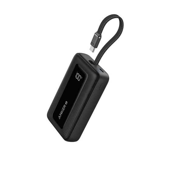 Anker Zolo Powerbank 10.000 mAh, 30W s ugrađenim kablom USB-C, crni