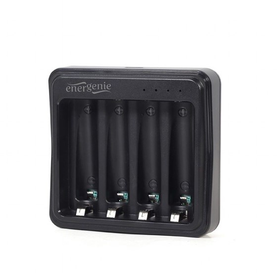 Punjač za baterije AA/AAA Gembird, crni, BC-USB-03