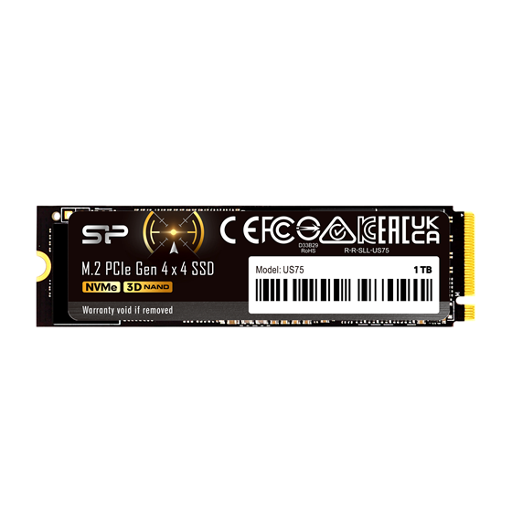 SSD 1TB Silicon Power US75, M.2 NVMe, PCIe Gen4x4, 7000/6000 MB/s, SP01KGBP44US7505