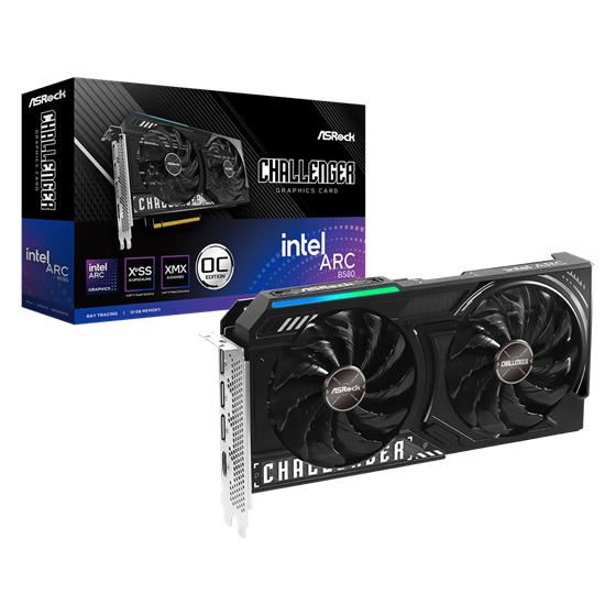 Grafička kartica ASRock, Intel Arc B580 Challenger OC, 12GB GDDR6, 1x HDMI, 3x DisplayPort, B580 CL 12GO