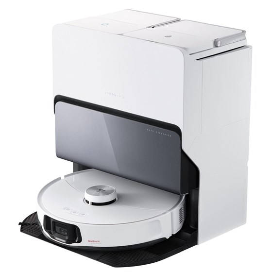 Roborock S8 MaxV Ultra s 8-u-1 RockDock stanicom za samočišćenje, bijela