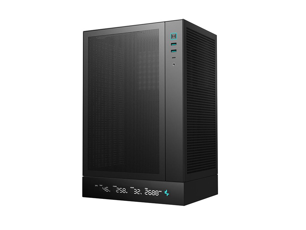 Kućište DeepCool CH170 Digital, Mini-ITX, LCD, Black, R-CH170-BKNPI0D-G-1