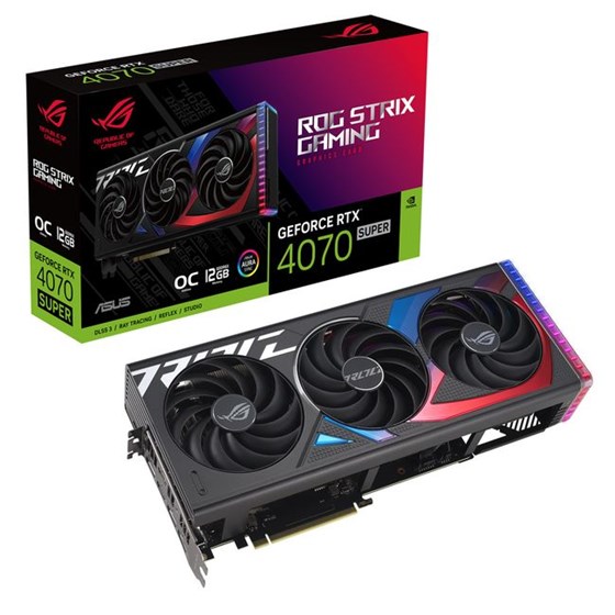 Grafička kartica Asus nVidia GeForce ROG Strix RTX 4070 SUPER OC Edition 12GB GDDR6X, 2x HDMI, 3x DisplayPort, ROG-STRIX-RTX4070S-O12G-GAMING