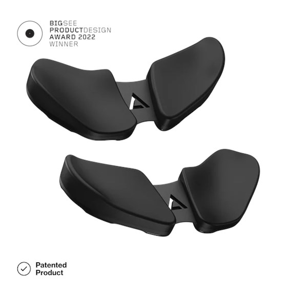 DeltaHub Ergonomski oslonac za zglob Carpio 2.0 SET - ergonomic wrist rest Right / Left / L / Black