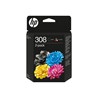 Tinta HP 308 2-pack Combo Black/TriColor, 6L6S6UE