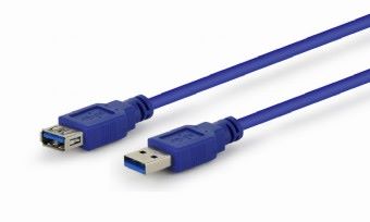 Kabel USB 3.0 M - USB 3.0 F 3m plavi Gembird P/N: CCP-USB3-AMAF-10
