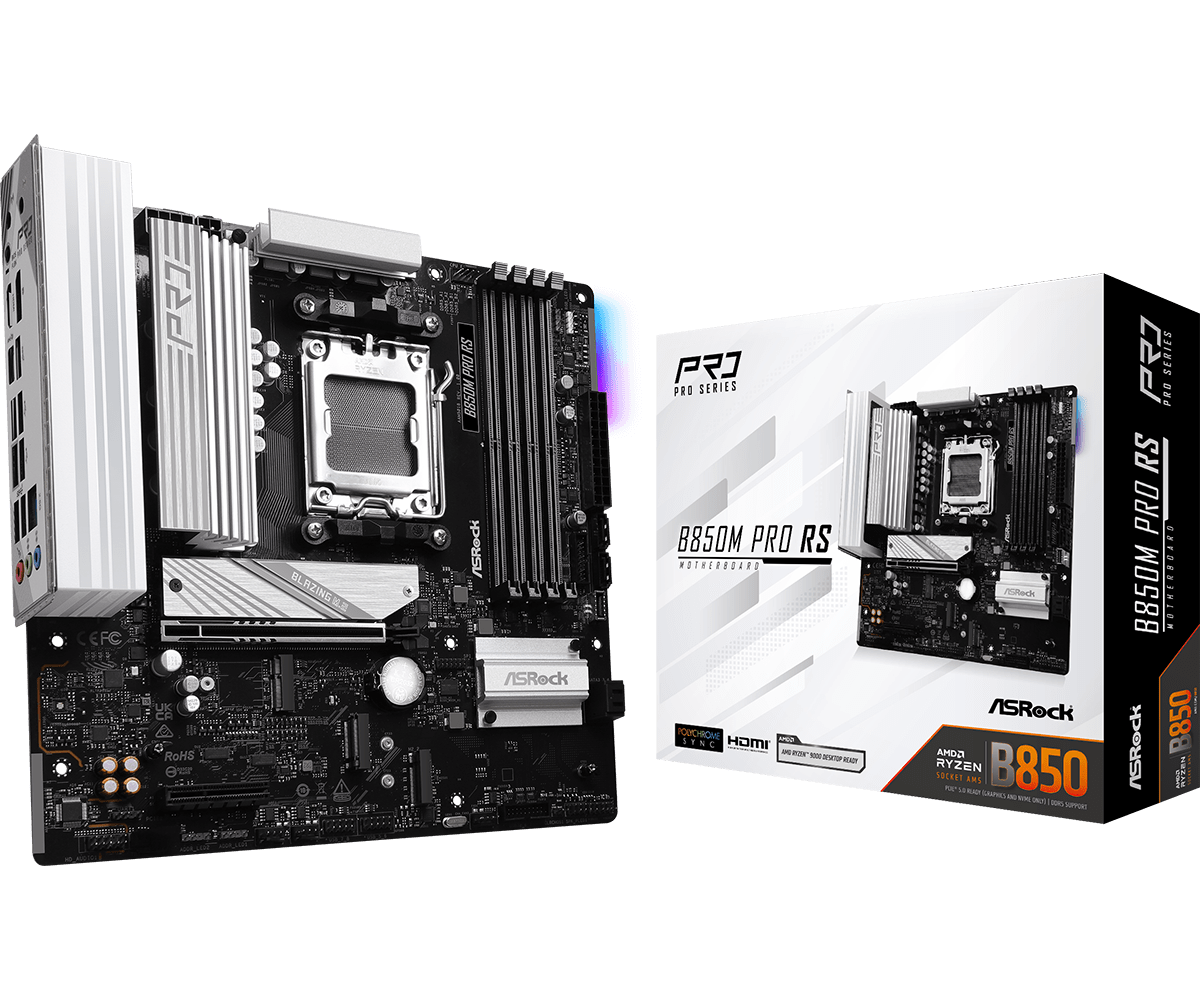 Matična ploča ASRock B850M PRO RS, AMD B850, Socket AM5, mATX, DDR5