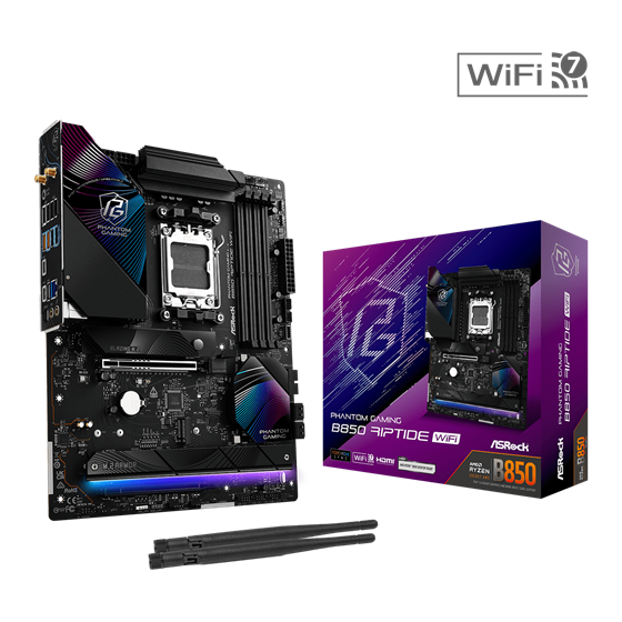 Matična ploča ASRock B850 RIPTIDE WIFI, AMD B850, Socket AM5, ATX, DDR5