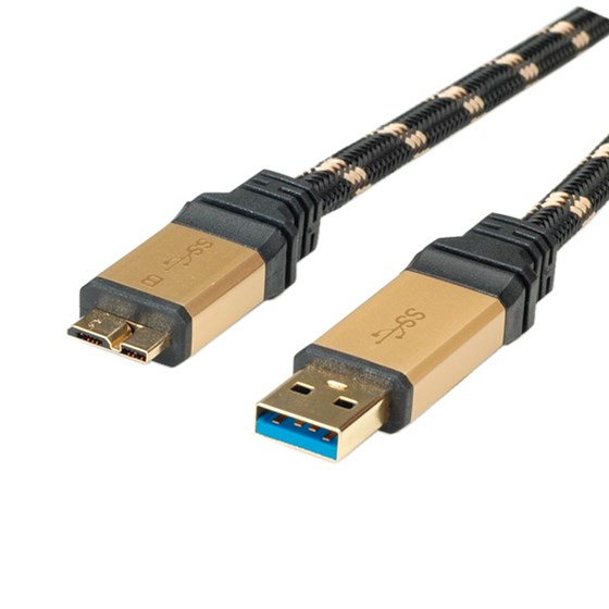 Kabel USB 3.0 Type-A M - microUSB Type-B M 2.0m Roline P/N: 11.02.8879 