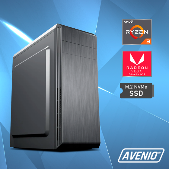 Avenio ProOffice AMD Ryzen 3 3200G 3.60GHz 16GB 256GB SSD FreeDOS AMD Radeon Vega 8 Graphics P/N: 02242505