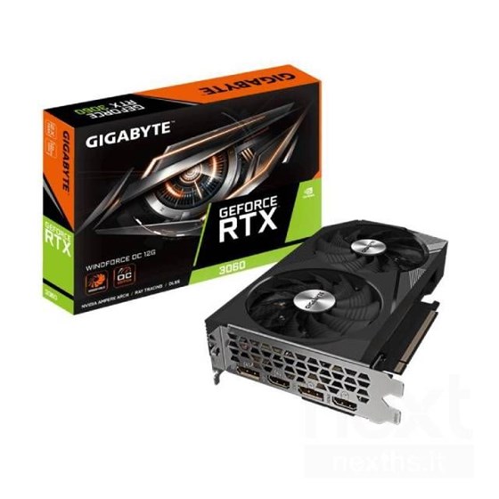 Grafička kartica Gigabyte, nVidia GeForce RTX 3060 WINDFORCE OC 12G, 12GB GDDR6, 2x HDMI, 2x DisplayPort, GV-N3060WF2OC-12GD 2.0